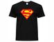 Футболка мужская хлопковая с принтом Superman, Супермен, черная, размер S f-b Superman s фото 1