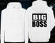 Худи белое "Big Boss", размер S khudi belaya Big Boss s фото